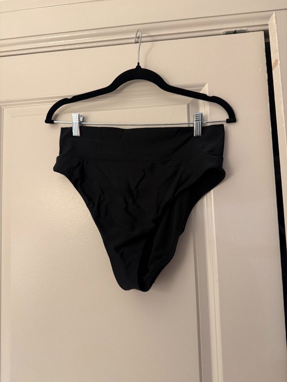 Aerie Black High Cut Cheeky Bikini Bottoms Size Medium - Picture 5 of 7